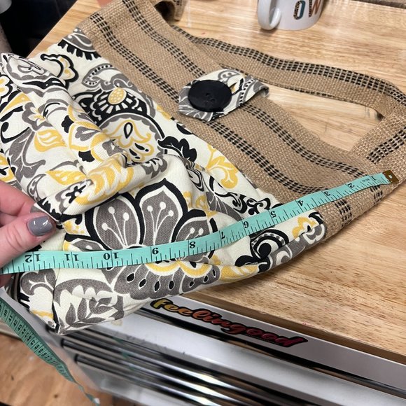 Handmade New Yellow black Paisley Print Purse Bag with Small Coin or Wallet - Picture 7 of 11